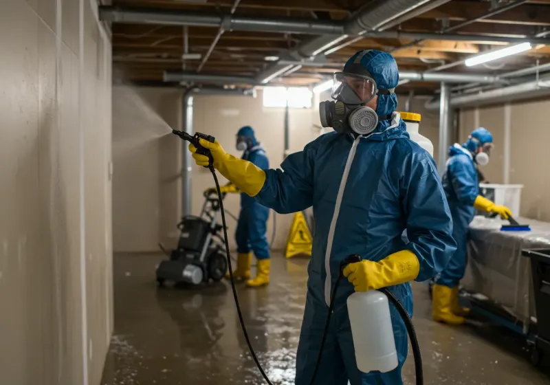 Basement Sanitization and Antimicrobial Treatment process in Granger, IN