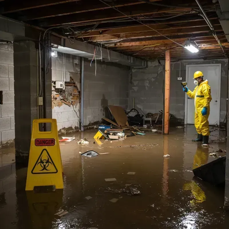 Flooded Basement Electrical Hazard in Granger, IN Property