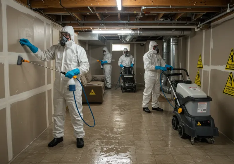 Basement Moisture Removal and Structural Drying process in Granger, IN